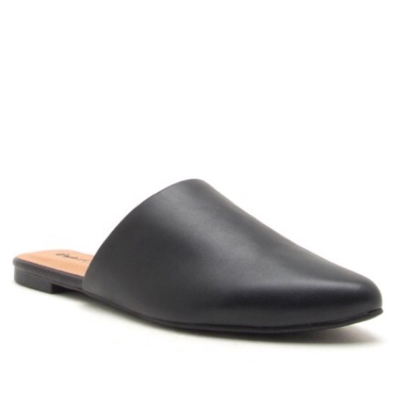 Black Slip Ons Loafers Mules - Picture 2 of 2